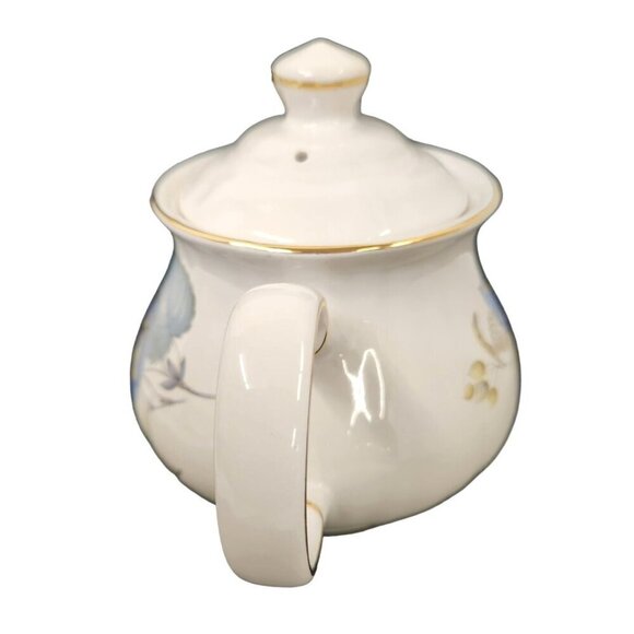 Vintage Royal Oak Floral Porcelain Teapot With Gold Trim - Picture 4 of 11